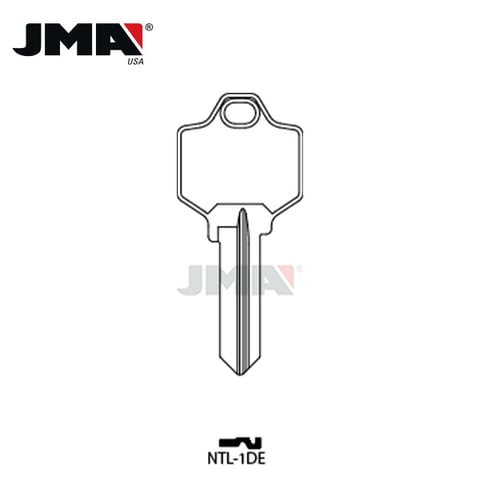 JMA – NA25 Metal Key Blank for National / Nickel Plate / NTL-1DE