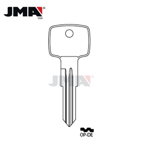 JMA – HF59R Opel Padlocks Metal Key Blank / Nickel Plate / OP-DE