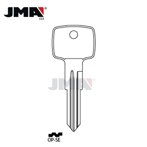JMA – X168-B61 GM / Opel Metal Key Blank / Nickel Plate / OP-SE