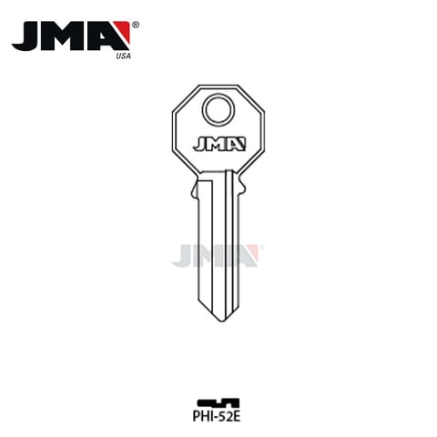 JMA – R52BR Metal Key Blank for Phillips / Brass / PHI-52E