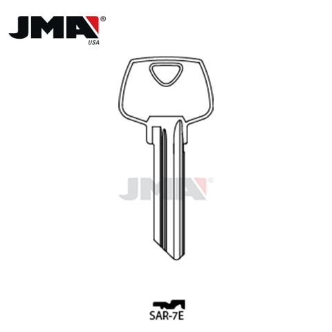 JMA – S22NP SARGENT Metal Key Blank / Nickel Plate / SAR-7E