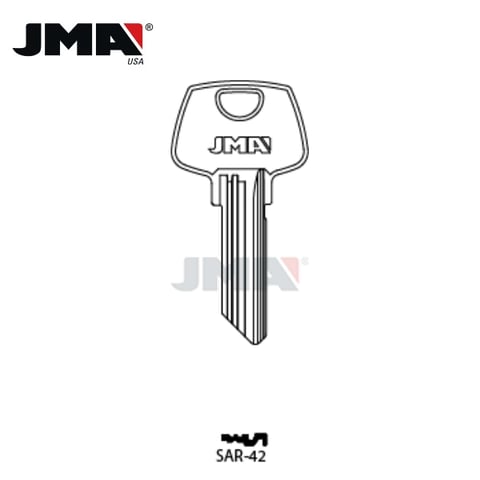 JMA – 1007HA SARGENT Metal Key Blank / Nickel Silver / SAR-42