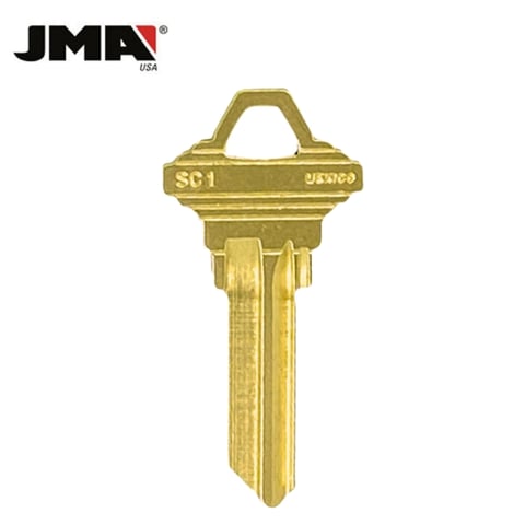 JMA – SC1BR Schlage Metal Blank Key / Brass / SLG-3E