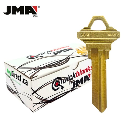 JMA – SC4BR Metal Key Blank For Schlage / Brass / SLG-4E / 50 Pack