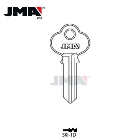 JMA – R1001EN-SK1 Corbin, Russwin, Skillman Metal Key Blank / Nickel Plate / SKI-1D