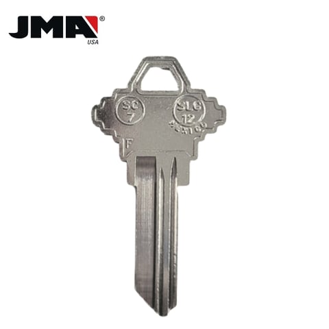 JMA – 1145F SC7 Schlage Metal Key Blank / Nickel Plate / SLG-12