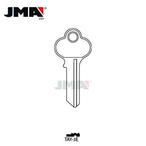 JMA – T7 Metal Key Blank For Taylor / Nickel Plate / TAY-3E