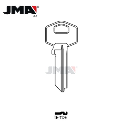JMA – HR2 Harlock Lock Metal Key Blank / Brass / TE-7DE