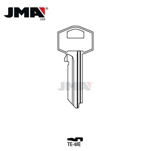 JMA – TE4 TESA Metal Key Blank / Nickel Plate / TE-8IE