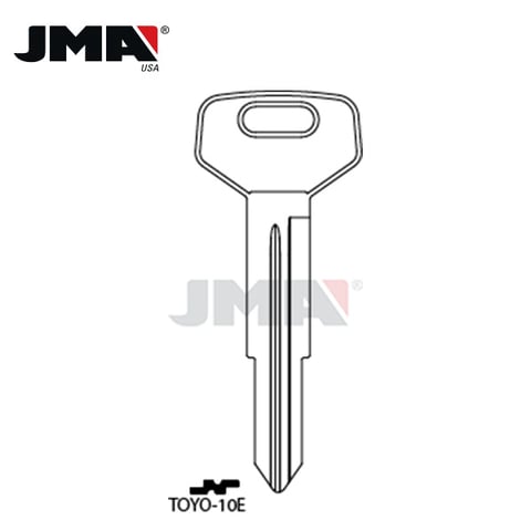 JMA – X151-TR39 Toyota Metal Key Blank / Nickel Plate / TOYO-10E