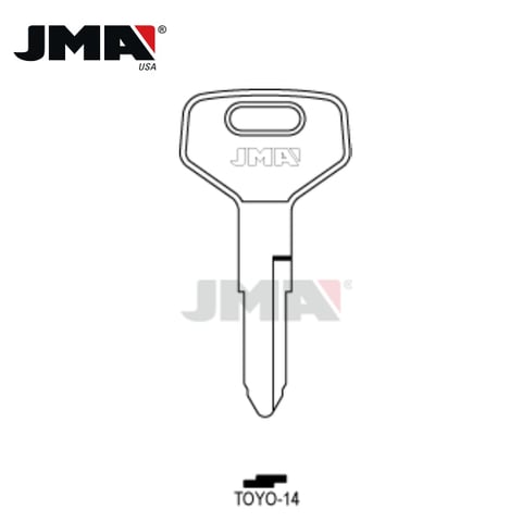 JMA – DC1 Chrysler / Dodge / Jeep Metal Key Blank / Nickel Plate / TOYO-14