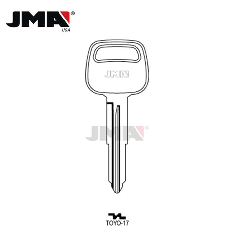 JMA – X223-TR53 Toyota Metal Key Blank / Nickel Plate / TOYO-17