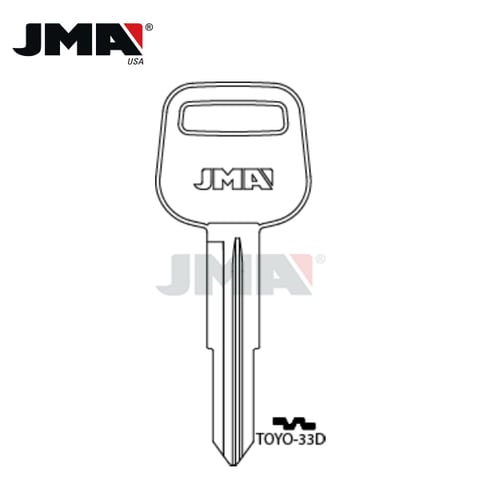 JMA – TR44 / X211 Metal Key Blank / Nickel Plate / TOYO-33D