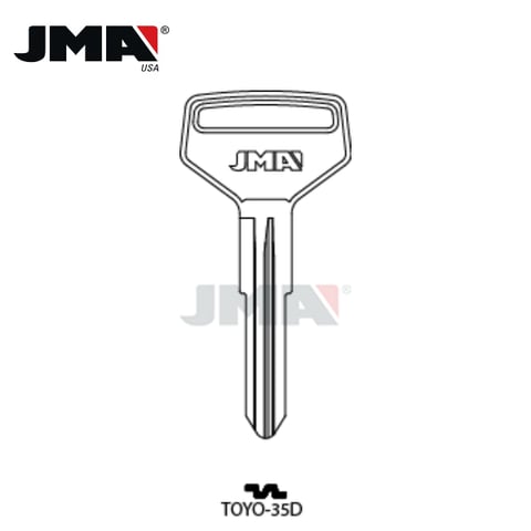 JMA – TR25 Toyota Metal Key Blank / Nickel Plate / TOYO-35D