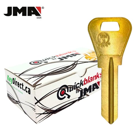 JMA – WR3 Metal Key Blank For Weiser / Brass / WEI-1E / 50 Pack
