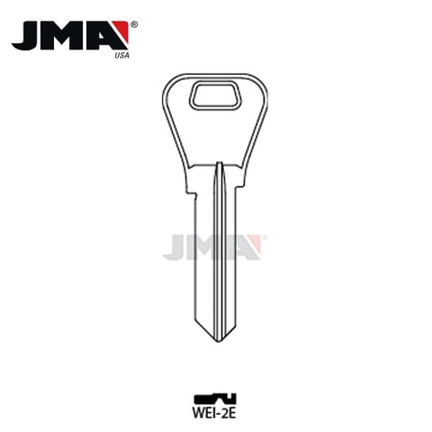 JMA – WR4 A1054WB Weiser Lockset Metal Key Blank / Brass / WEI-2E