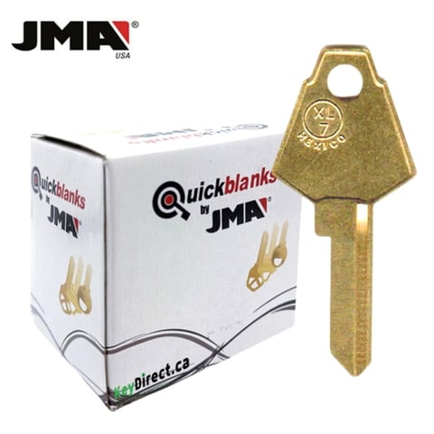 JMA – XL7 Metal Key Blank For XL Mailbox / Brass / XL-1E / 250 Pack