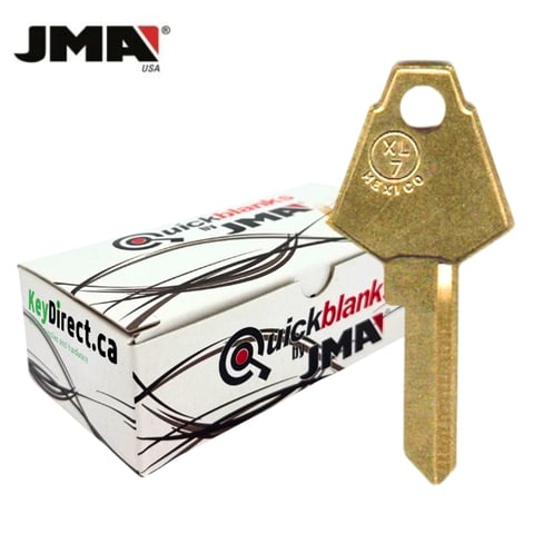 JMA – XL7 Metal Key Blank For XL Mailbox / Brass / XL-1E / 50 Pack