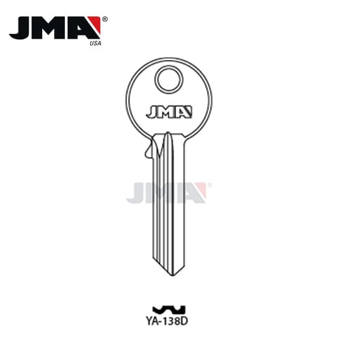JMA – YALE Metal Key Blank / Nickel Plate / YA-138DE