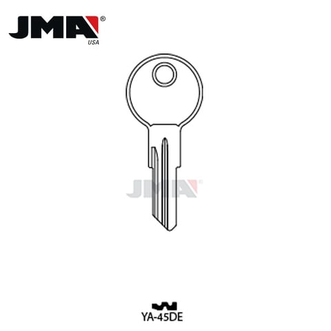 JMA – Y12 YALE / 01122A / 5-Wafer Cabinet Metal Blank Key / Brass / YA-45DE