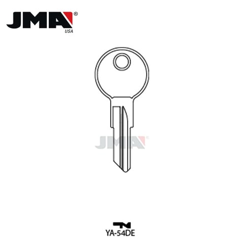 JMA – Y103 YALE Metal Key Blank / Nickel Plate / YA-54DE