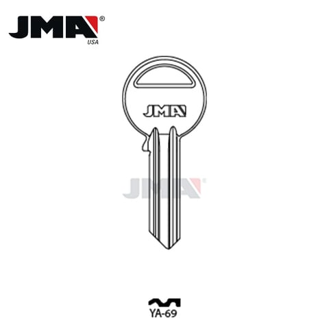 JMA – 999R 5-Pin YALE Metal Key Blank / Nickel Plate / YA-69