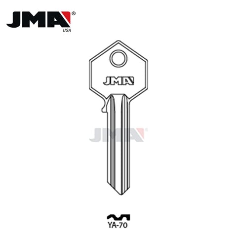 JMA – YALE Metal Key Blank / Nickel Plate / YA-70