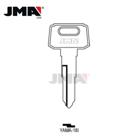 JMA – X120 YH46 Yamaha Motorcycle Metal Key Blank / Nickel Plate / YAMA-18I