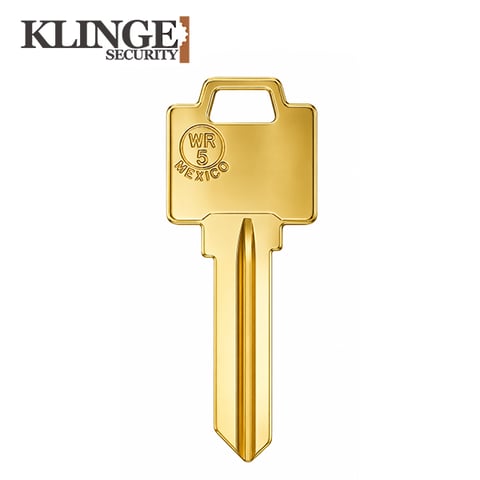 KLINGE – WR5 N1054WB – 5-Pin Weiser Key Blank / Brass