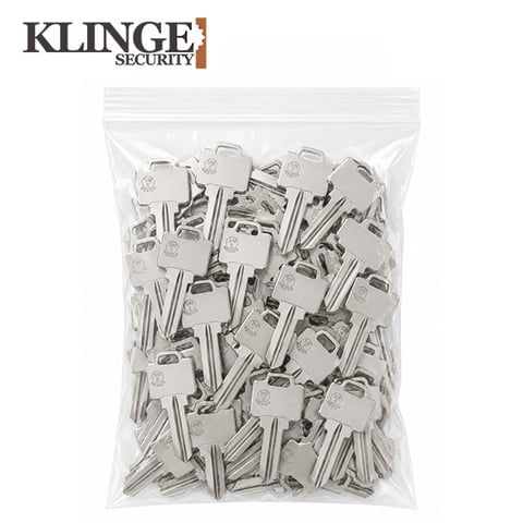 Pack of 50 | KLINGE – WR5 N1054WB – 5-Pin Weiser Key Blank / Nickel Plate