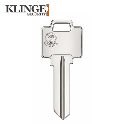 KLINGE – WR5 N1054WB – 5-Pin Weiser Key Blank / Nickel Plate