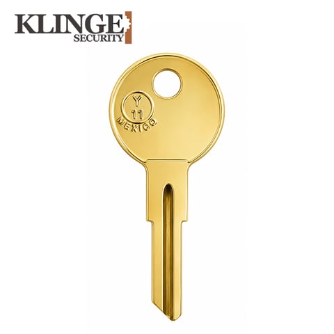 KLINGE – Y11 Metal Key Blank For Yale / Brass