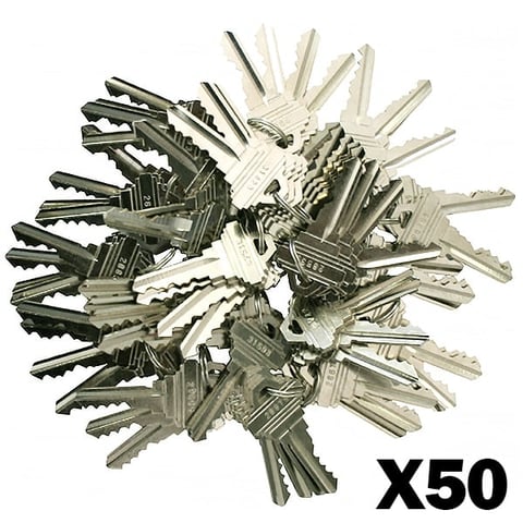 Pack of 50 Pre-Cut Schlage Keys (SC1)