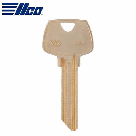 ILCO S22 SARGENT Key Blank / Brass