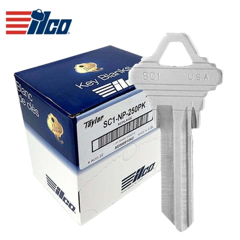ILCO – SC1 Schlage Key Blank – 250 Pack / SC1-NP-250PK