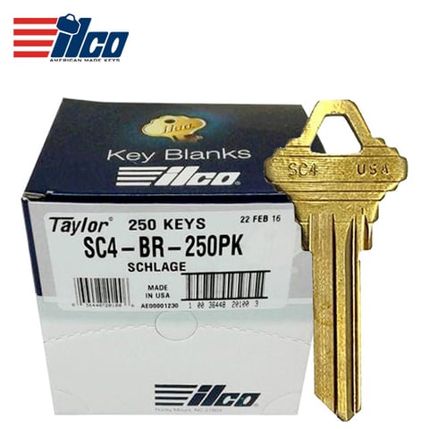ILCO – SC4 – Schlage Key Blank – Brass / 250 Pack
