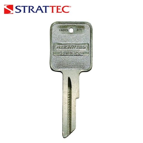 Strattec – 1987-2004 Freightliner Metal Key With Logo / 1 GRV NON RFID / 322311