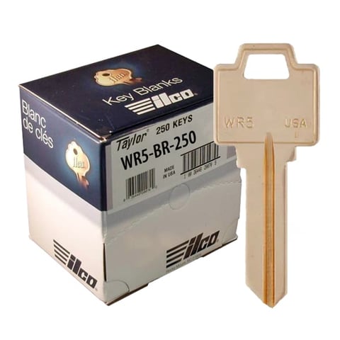 ILCO – WR5 N1054WB Weiser Key Blank – Brass / 250 Pack (WR5-BR-250PK)