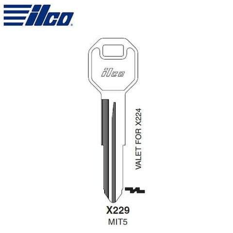 ILCO – X229-MIT5 Mitsubishi Metal Key Blank