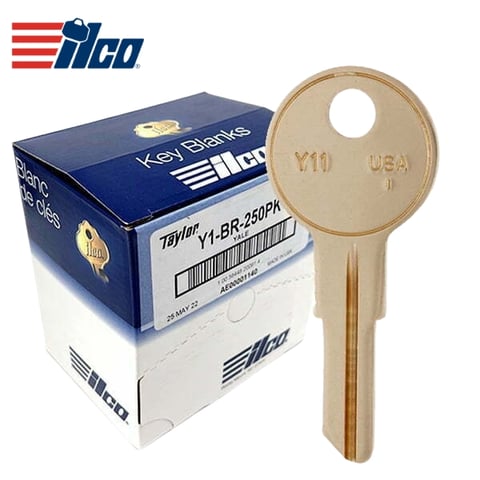 ILCO – Y11 YALE Key Blank / Brass / 250 Pack (Y11-BR-250PK)