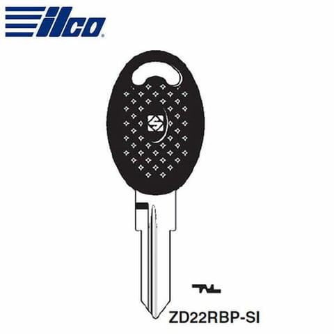 lLCO SI Zadi Motorcycle Key Blank / Plastic Head (ZD22RBP-SI)