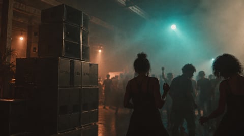 A pair of high-fidelity musician's earplugs — protecting your hearing on a loud night out.