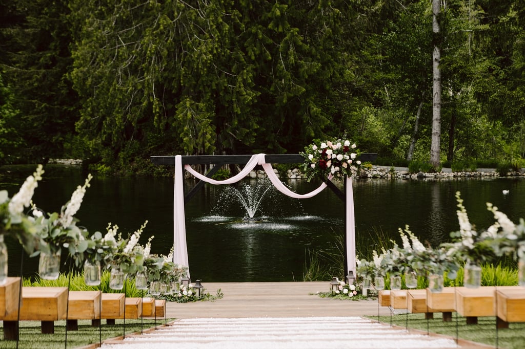 Gray Bridge Wedding Guide Ceremony Amphitheater with Pond and fountain