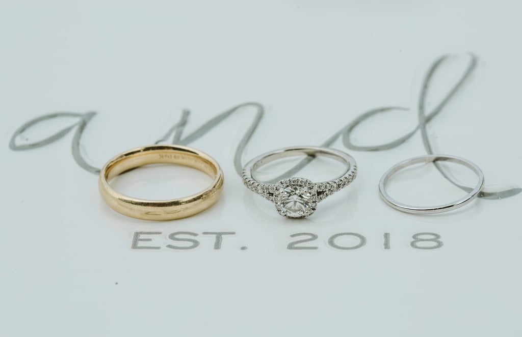 Backyard Intimate Edmonds Wedding with rose gold, blue, green, a dog, and bar hopping