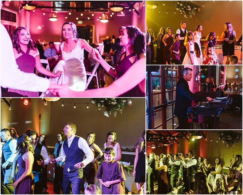 Premier Snohomish & Seattle Wedding Photographer | GSquared Weddings Photography A collage of Snohomish wedding reception scenes shows guests dancing, a bride smiling with friends, a DJ at his booth, and groups enjoying the celebration in a warmly lit, decorated venue near Seattle. 47.9129° N, 122.0982° W | Serving Snohomish, Seattle , Orlando & Beyond