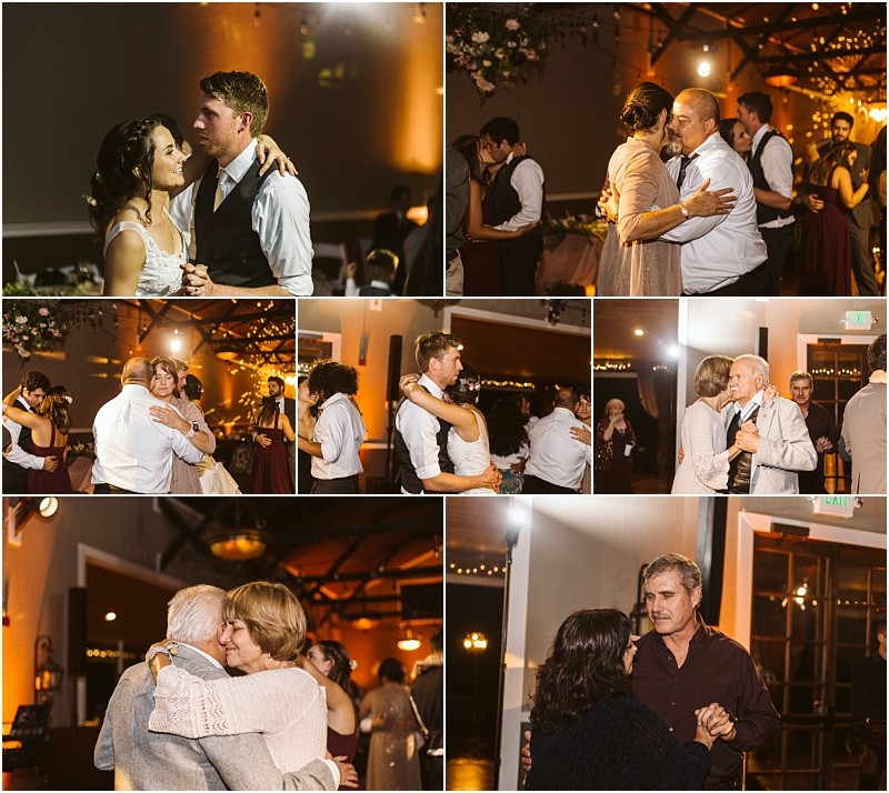 Premier Snohomish & Seattle Wedding Photographer | GSquared Weddings Photography A collage of Snohomish and Seattle wedding reception photos shows couples dancing. The images capture joyful, intimate moments with the bride and groom, guests, and older couples under warm, festive lighting. Perfect for wedding or engagement inspiration. 47.9129° N, 122.0982° W | Serving Snohomish, Seattle , Orlando & Beyond