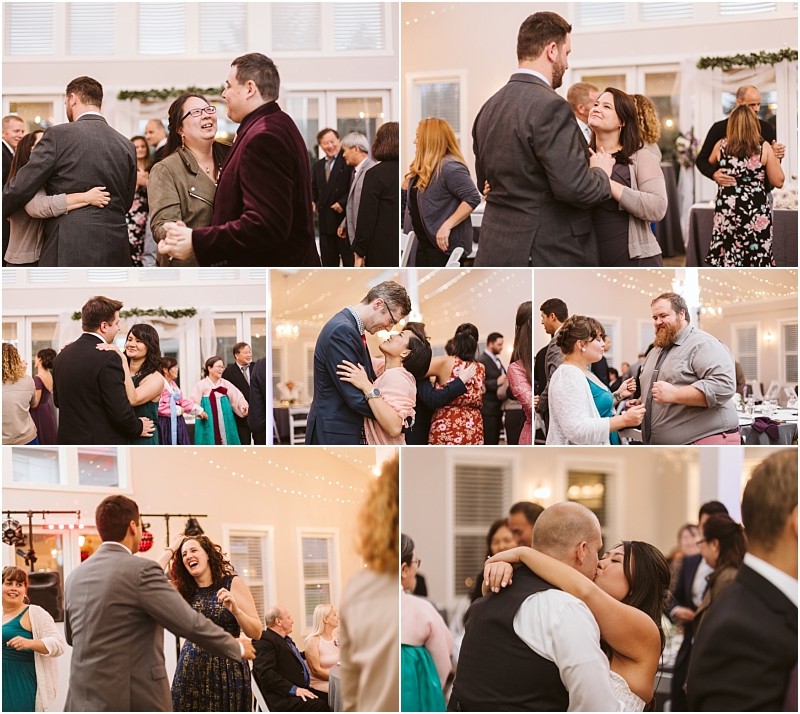 Premier Snohomish & Seattle Wedding Photographer | GSquared Weddings Photography A collage of six photos shows people dancing, smiling, and enjoying a celebration in a warmly lit indoor venue decorated with garlands and string lights—capturing the joyful spirit of a Snohomish wedding or Seattle engagement. Guests wear formal and semi-formal attire. 47.9129° N, 122.0982° W | Serving Snohomish, Seattle , Orlando & Beyond