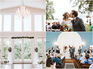 Premier Snohomish & Seattle Wedding Photographer | GSquared Weddings Photography A collage of Snohomish Seattle wedding scenes: a bright chandelier, a couple kissing outdoors, a floral-decorated ceremony space with large windows, and newlyweds raising their hands in joy at an indoor celebration with guests watching. 47.9129° N, 122.0982° W | Serving Snohomish, Seattle , Orlando & Beyond