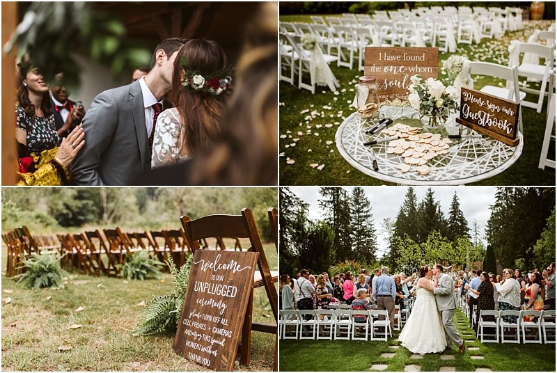 Premier Snohomish Seattle Wedding Photographer | GSquared Weddings Photography A collage of four Snohomish wedding photos a couple kissing a garden setup with wooden signs and guestbook a welcome sign on a chair and the couple dancing outdoors surrounded by guests and greenery 479129° N 1220982° W | Serving Snohomish Seattle Orlando Beyond Premier Snohomish & Seattle Wedding Photographer | GSquared Weddings Photography A collage of four Snohomish wedding photos a couple kissing a garden setup with wooden signs and guestbook a welcome sign on a chair and the couple dancing outdoors surrounded by guests and greenery 479129° N 1220982° W | Serving Snohomish Seattle Orlando & Beyond