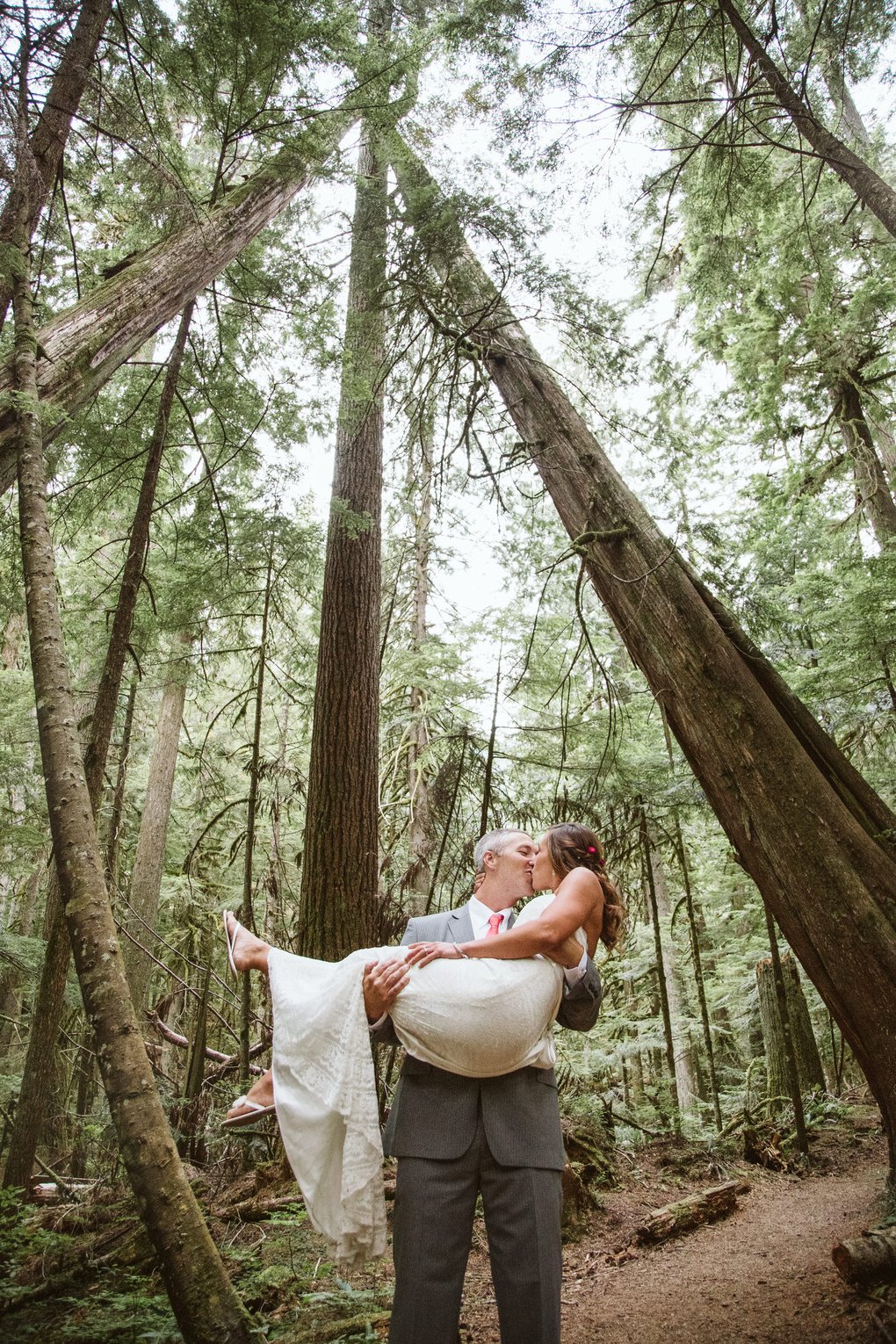 Deception Falls Wenatchee National Forest Elopement Washington State